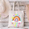 Happy 50th Days Of School Rainbow Teacher 50 Days Smarter Canvas Tote Bag, gift for family, gift for coworker