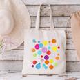 Happy Dot Day Colorful Polka Dot Art Teacher Student Kids Canvas Tote Bag, gift for family, gift for coworker