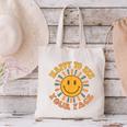 Happy To See Your Face Retro Happy Teacher Back To School Canvas Tote Bag, gift for family, gift for coworker