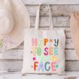 Happy To See Your Face Teacher Retro Back To School Canvas Tote Bag, gift for family, gift for coworker