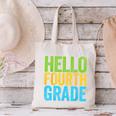 Hello Fourth Grade Shirt 4th Grade Boy Girl Student Teacher Canvas Tote Bag, 4th Grade Teacher Tote Bags, gift for family, gift for coworker