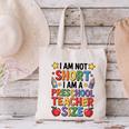 I'm Not Short I'm A Preschool Teacher Size Quote Women Canvas Tote Bag, gift for family, gift for coworker