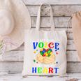 I Am Their Voice They Are My Heart Autism Awareness Teacher Canvas Tote Bag, gift for family, gift for coworker