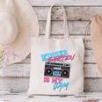 Kindergarten Is My Jam Vintage 80s Boombox Teacher Student Canvas Tote Bag, gift for family, gift for coworker