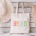 Let's Read Book Nerd Reading Book Lover Librarian Teacher Canvas Tote Bag, gift for family, gift for coworker
