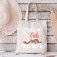 I Love Math Cats And Coffee Heart Mathematics Teacher Canvas Tote Bag, gift for family, gift for coworker