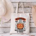Mad Scientist Pumpkin Science Teacher Halloween Costume Kids Canvas Tote Bag, Science Teacher Tote Bags, gift for family, gift for coworker
