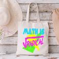 Math Is Radical Retro 80s Vintage Algebra Teacher Canvas Tote Bag, gift for family, gift for coworker