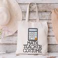 Math Teacher Costume Tshirt Halloween High School Calculator Canvas Tote Bag, gift for family, gift for coworker