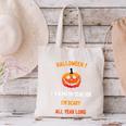 Math Teacher Halloween Quote I'm Scary All Year Long Men Women Canvas Tote Bag, gift for family, gift for coworker