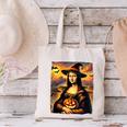 Mona Lisa Pumpkin Halloween Art Teacher Witchy Women Kids Canvas Tote Bag, gift for family, gift for coworker Mona Lisa Pumpkin Halloween Art Teacher Witchy Women Kids Canvas Tote Bag, gift for family, gift for coworker