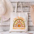 One Thankful Math Teacher Thanksgiving Autumn Fall Rainbow Canvas Tote Bag, gift for family, gift for coworker
