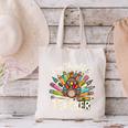 One Thankful Teacher Cute Thanksgiving Turkey School Canvas Tote Bag, gift for family, gift for coworker