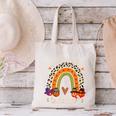 One Thankful Teacher Thanksgiving Turkey Rainbow Fall Canvas Tote Bag, gift for family, gift for coworker