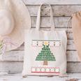 Pi Tree Christmas Math Teacher Ugly Sweater Men Women Kids Canvas Tote Bag, gift for family, gift for coworker