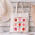 Preschool Is My Jam Strawberry Teacher First Day Of School Canvas Tote Bag, gift for family, gift for coworker