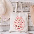 Preschool Pre-K Is My Jam Strawberry Girl Teacher Kids Canvas Tote Bag, gift for family, gift for coworker