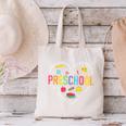 Preschool Teacher Pre-K Heart First Day Of Preschool Kids Canvas Tote Bag, gift for family, gift for coworker