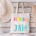 Reading Is My Jam Back To School Teacher Canvas Tote Bag, gift for family, gift for coworker Reading Is My Jam Back To School Teacher Canvas Tote Bag, gift for family, gift for coworker
