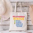 Relationship Status Single Married Hot Teacher Canvas Tote Bag, gift for family, gift for coworker