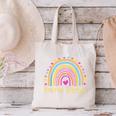Retired Teacher Rainbow Canvas Tote Bag, gift for family, gift for coworker Retired Teacher Rainbow Canvas Tote Bag, gift for family, gift for coworker