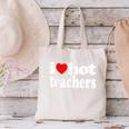 Retro I Love Hot Teachers Vintage I Heart Hot Teacher Men Women Girls Kids Canvas Tote Bag, gift for family, gift for coworker