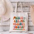 Retro PE Teacher What Are We Doing Today School Coach Women Canvas Tote Bag, Pe Teacher Tote Bags, gift for family, gift for coworker