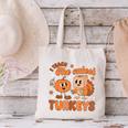 Retro I Teach The Cutest Turkey Thanksgiving Pumpkin Teacher Canvas Tote Bag, gift for family, gift for coworker