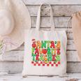 Santas Favorite Teacher Retro Groovy Christmas Xmas Women Canvas Tote Bag, Groovy Teacher Tote Bags, gift for family, gift for coworker