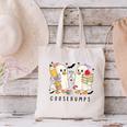 Silly Goose Spooky Teacher Halloween Cute Goosebumps Canvas Tote Bag, gift for family, gift for coworker