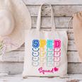 SPED Squad Proud Special Education Para Teacher Colorful Canvas Tote Bag, gift for family, gift for coworker SPED Squad Proud Special Education Para Teacher Colorful Canvas Tote Bag, gift for family, gift for coworker