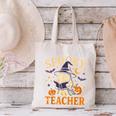 Spooky Teacher Halloween Cute Ghost Pumpkin Reading Women Canvas Tote Bag, gift for family, gift for coworker