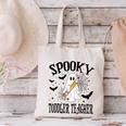 Spooky Toddler Teacher Halloween School Canvas Tote Bag, gift for family, gift for coworker Spooky Toddler Teacher Halloween School Canvas Tote Bag, gift for family, gift for coworker