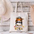 STEM Teacher Messy Bun Fall Vibes Autumn Thanksgiving Men Women Canvas Tote Bag, gift for family, gift for coworker