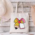 Student Teacher Coquette Bow Pencil Back To School First Day Canvas Tote Bag, gift for family, gift for coworker Student Teacher Coquette Bow Pencil Back To School First Day Canvas Tote Bag, gift for family, gift for coworker