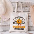 I Teach The Cutest Pumpkins In The Patch Groovy Teacher Fall Canvas Tote Bag, Groovy Teacher Tote Bags, gift for family, gift for coworker