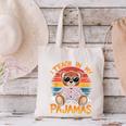 I Teach In My Pajamas Teacher Sunset Bear Retro Canvas Tote Bag, gift for family, gift for coworker I Teach In My Pajamas Teacher Sunset Bear Retro Canvas Tote Bag, gift for family, gift for coworker