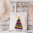 Teacher Crayon Christmas Tree Lights Student School Xmas Canvas Tote Bag, gift for family, gift for coworker Teacher Crayon Christmas Tree Lights Student School Xmas Canvas Tote Bag, gift for family, gift for coworker