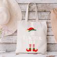 The Teacher Elf Christmas Family Matching Group Xmas Canvas Tote Bag, gift for family, gift for coworker The Teacher Elf Christmas Family Matching Group Xmas Canvas Tote Bag, gift for family, gift for coworker