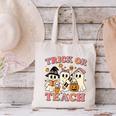 Teacher Halloween Trick Or Teach Cute Ghost Coffee Pumpkins Canvas Tote Bag, gift for family, gift for coworker Teacher Halloween Trick Or Teach Cute Ghost Coffee Pumpkins Canvas Tote Bag, gift for family, gift for coworker