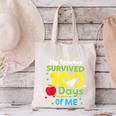 My Teacher Survived 100 Days Of Me Canvas Tote Bag, gift for family, gift for coworker My Teacher Survived 100 Days Of Me Canvas Tote Bag, gift for family, gift for coworker
