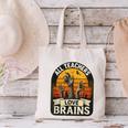 Teacher All Teachers Love Brains Halloween Canvas Tote Bag, gift for family, gift for coworker