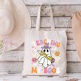 Teaching My Boos Ghost Teacher Cute Groovy Halloween Teacher Canvas Tote Bag, Groovy Teacher Tote Bags, gift for family, gift for coworker