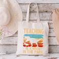 Teaching Is a Walk In Park Dinosaur Teacher Canvas Tote Bag, gift for family, gift for coworker