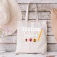 Testing Testing 123 Cute Math Teacher Student Test Day Men Women Girls Kids Canvas Tote Bag, gift for family, gift for coworker
