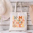 In My Thankful Teacher Era Cute Groovy Thanksgiving Teacher Canvas Tote Bag, Groovy Teacher Tote Bags, gift for family, gift for coworker