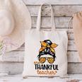 Thanksgiving Shirt Teacher Women Messy Bun Thankful Teacher Canvas Tote Bag, gift for family, gift for coworker Thanksgiving Shirt Teacher Women Messy Bun Thankful Teacher Canvas Tote Bag, gift for family, gift for coworker