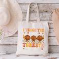 Thanksgiving Teacher I Teach The Cutest Turkeys In The Flock Canvas Tote Bag, gift for family, gift for coworker