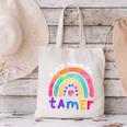 Tiny Human Tamer Watercolor Rainbow Daycare Teacher Canvas Tote Bag, gift for family, gift for coworker Tiny Human Tamer Watercolor Rainbow Daycare Teacher Canvas Tote Bag, gift for family, gift for coworker
