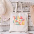 Tired Teachers Club Groovy Teachers Back To School Tee Canvas Tote Bag, gift for family, gift for coworker Tired Teachers Club Groovy Teachers Back To School Tee Canvas Tote Bag, gift for family, gift for coworker